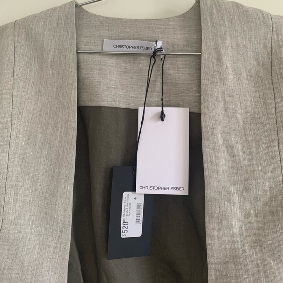 NWT Christopher Esber Bonded Linen Utility Top - Picture 6 of 10